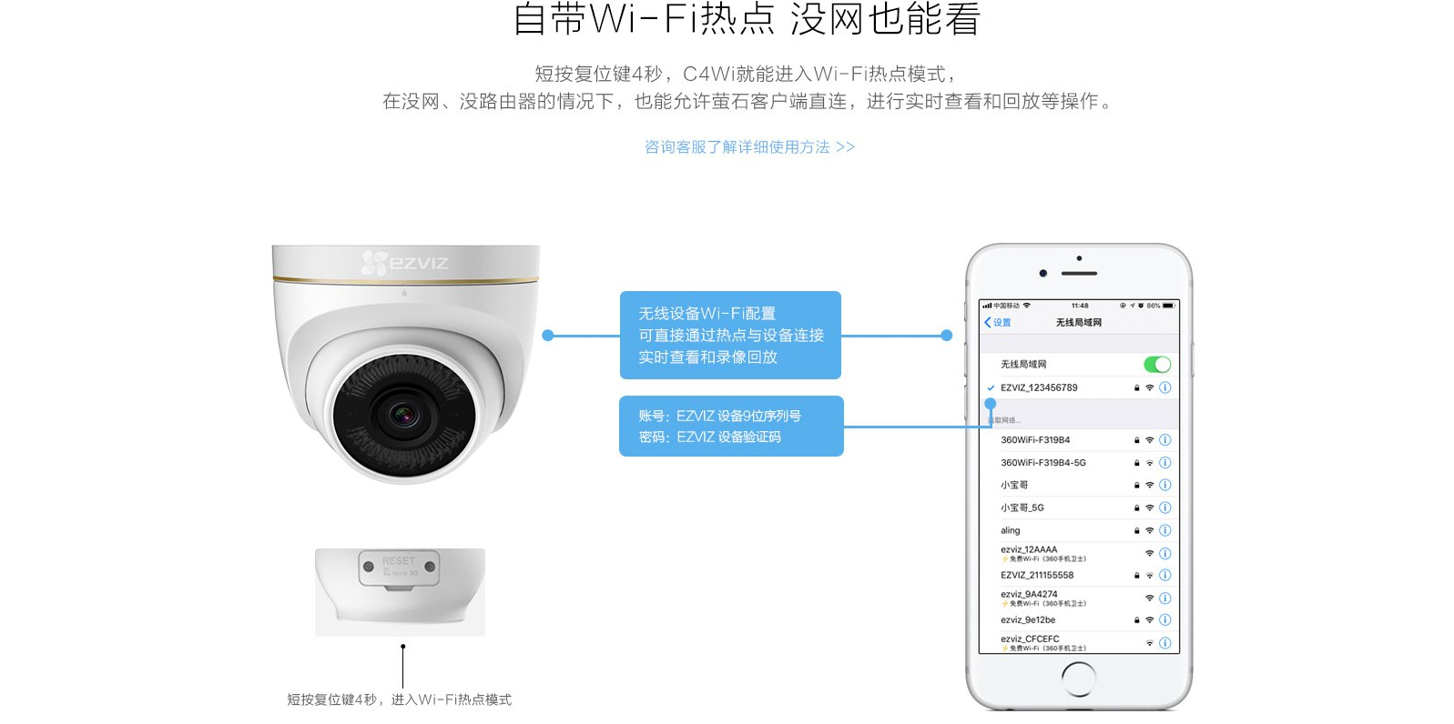 重慶監控安裝【AI智能】C4Wi智能高清互聯網攝像機